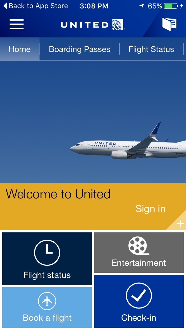 united airline app